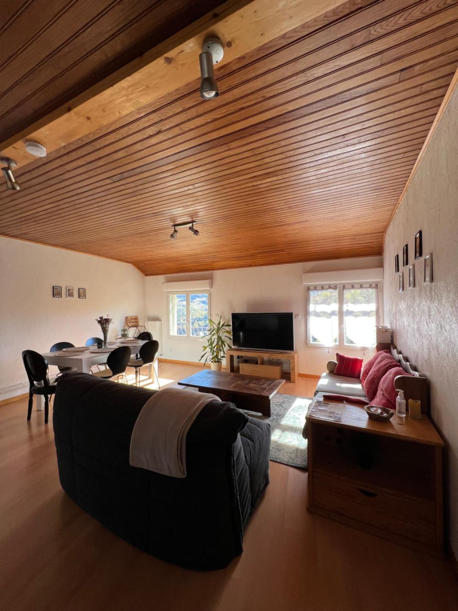 Logement Avec Vue Panoramique A 10Min Des Pistes Sauto Buitenkant foto